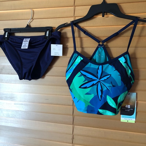 BEACH HOUSE SPORTS NWT 2PIECES SET IN NAVY TOP CROP SIZE 4 / BOTTOM SIZE 6 - Picture 7 of 10